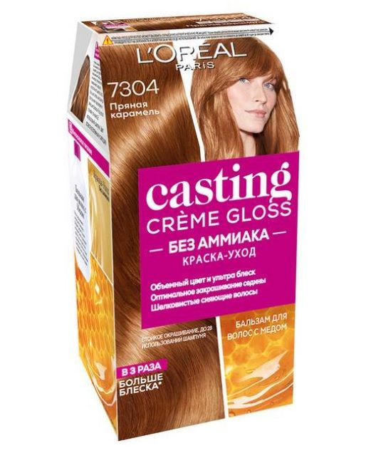 L'Oreal Paris Краска для волос Casting Creme Gloss 7304 Пряная карамель #1