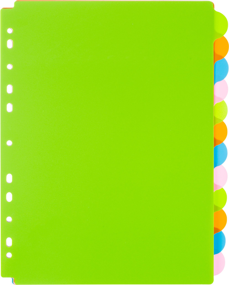 Разделитель листов Attache Selection, А4+ (246x305 мм), 12 листов, пластиковый, разноцветный  #1