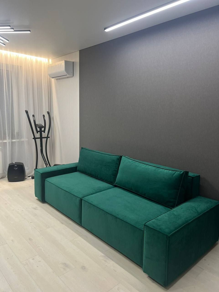Прямой диван Диван с подлок_Тедди_mebelroom//, механизм Еврокнижка,250х105х80 см - купить по низкой цене в интернет-магазине OZON (762624442)