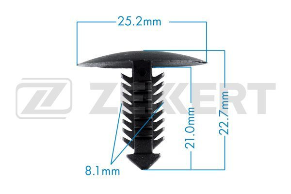 Zekkert Клипса крепежная автомобильная, 10 шт. #1