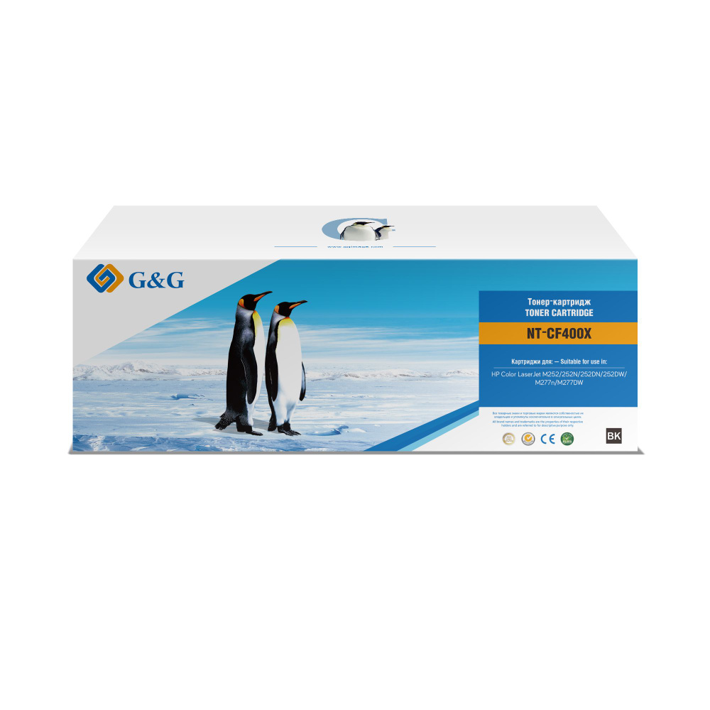 Картридж G&G NT-CF400X тонер картридж (HP 201X - CF400X) 2800 стр, черный  #1