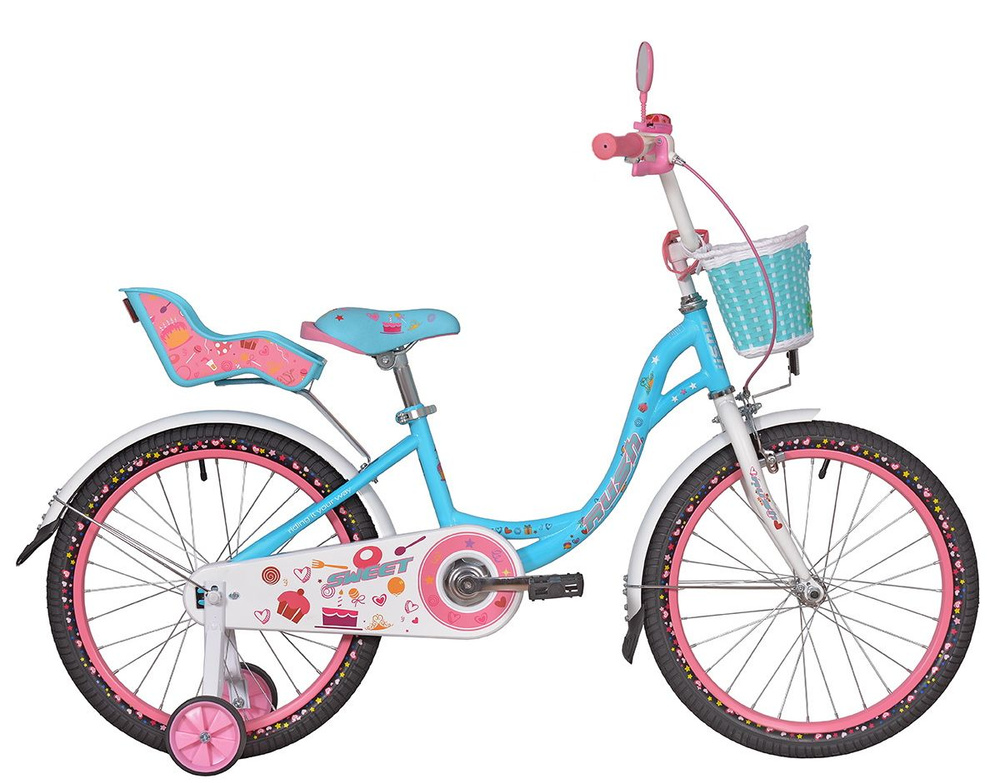 Велосипед двухколесный детский 20" дюймов RUSH HOUR SWEET рост 120-135 см для девочки розовый. 6 лет, #1