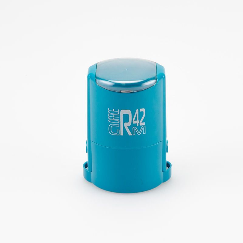 GRM R 42 office+BOX. Автоматическая оснастка для печати, д. 42 мм, корпус бирюзовый глянец  #1