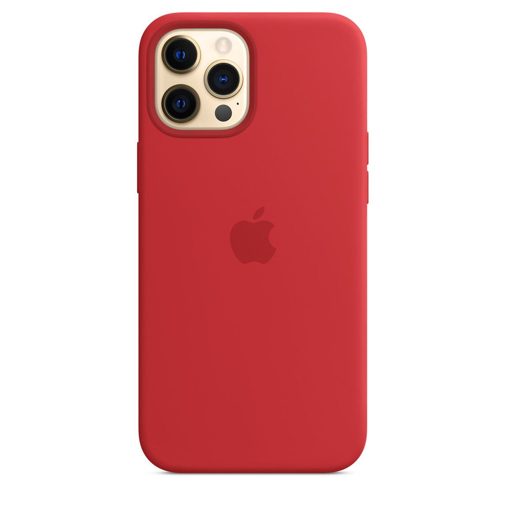 Силиконовый чехол Soft Touch на iPhone (Айфон) 13 Pro Max (с логотипом), Красный  #1