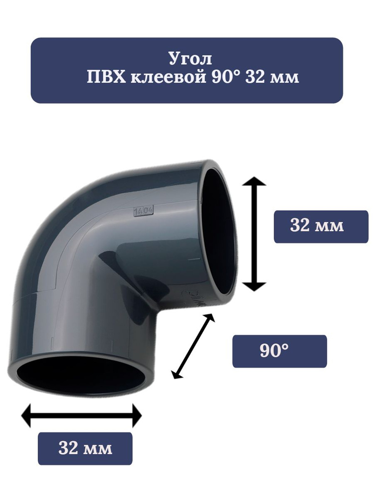 Угол ПВХ под вклейку 32 мм х 90 градусов (комплект 2 шт) #1