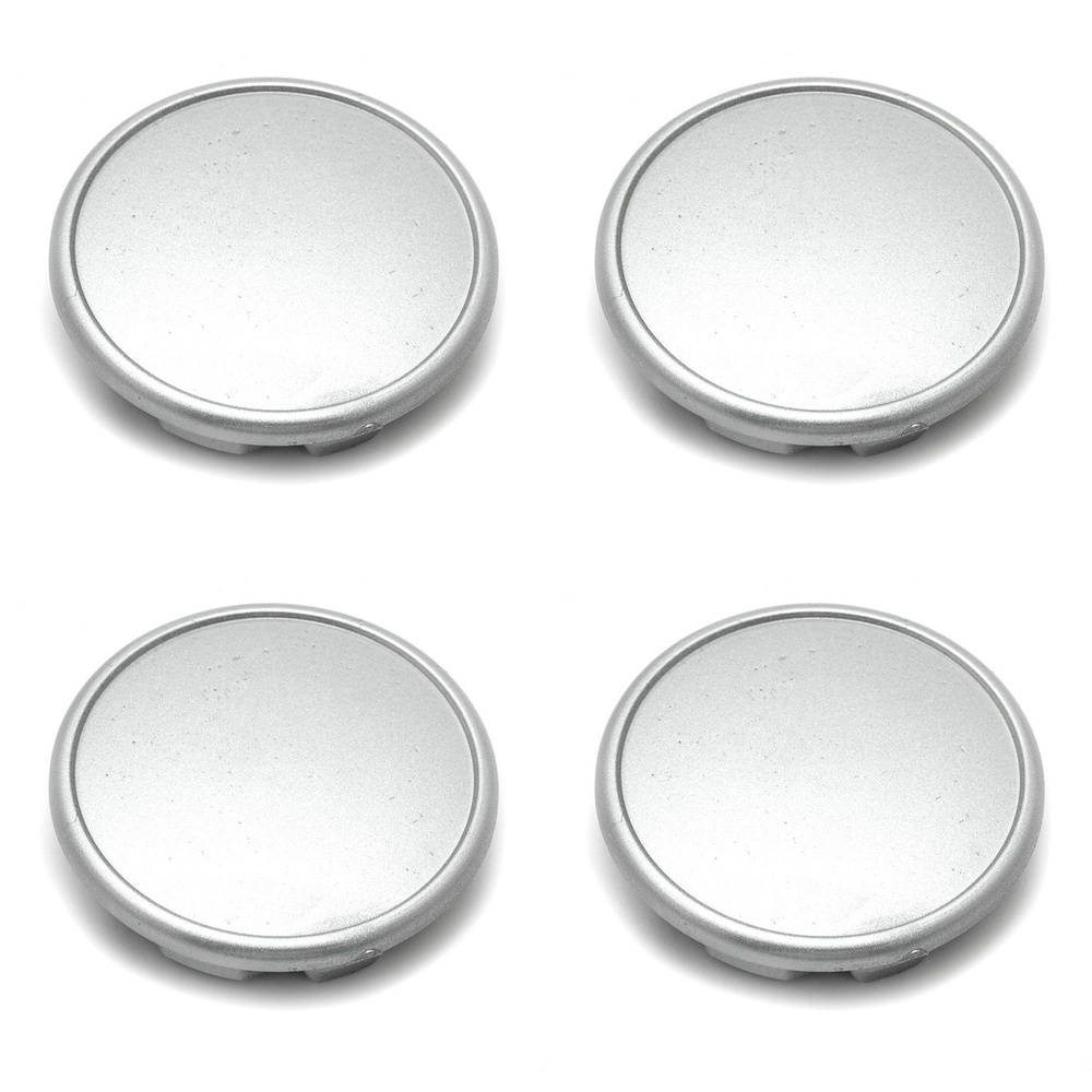 Колпачки на литые диски 66/58/10 мм комплект-4 шт / Заглушки ступицы D-58 мм пластиковые серебристые. #1