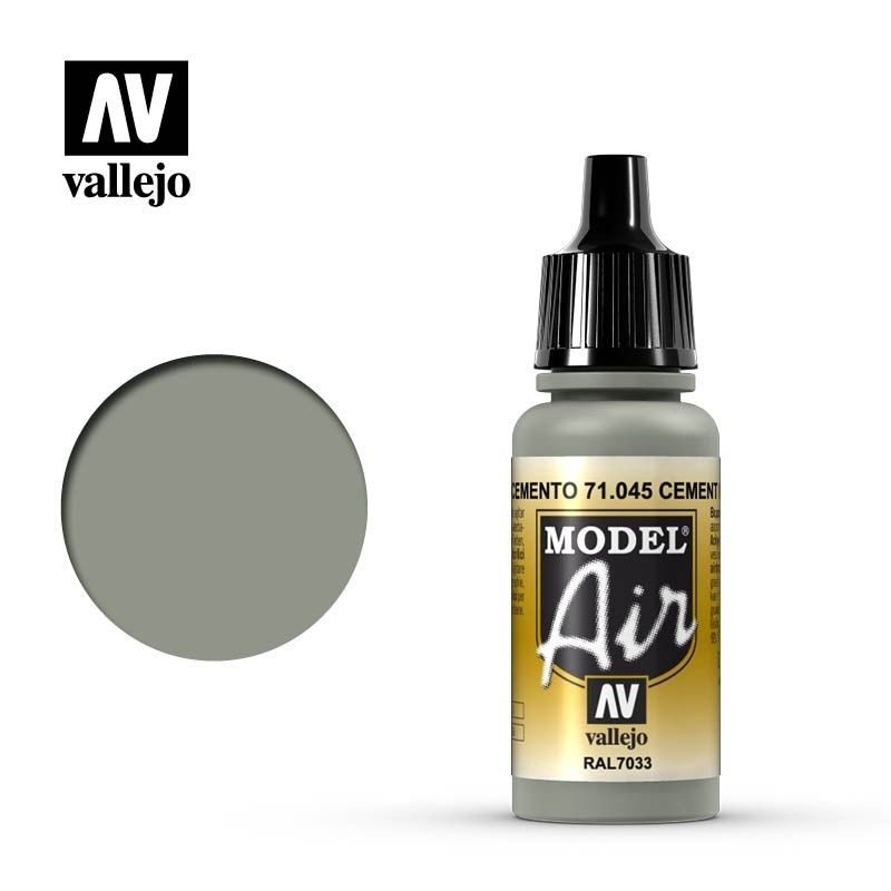 Краска для сборных моделей Vallejo, серия Model Air, цвет 71.045 (Cement Grey)  #1
