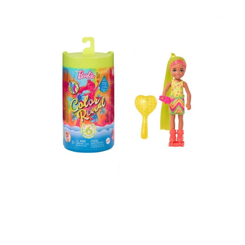 Кукла Mattel Barbie Color Reveal Неоновая серия Челси hcc90 #1