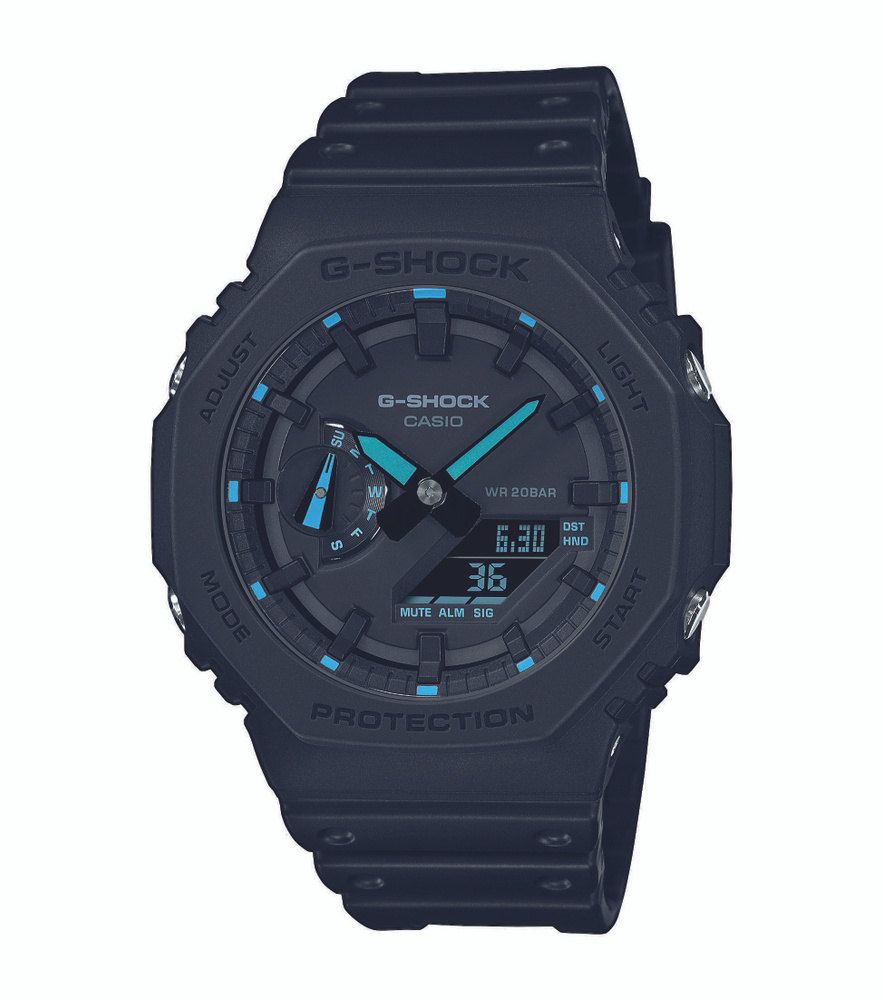 Часы наручные мужские Casio G-Shock GA-2100-1A2 Японские оригинальные водонепроницаемые часы с гарантией #1