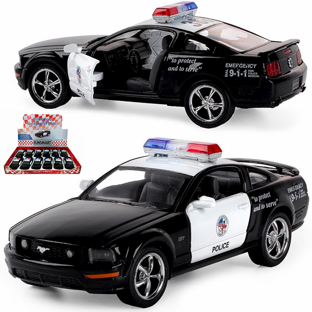 Металлическая машинка Kinsmart 1:38 2006 Ford Mustang GT (Police) KT5091DP инерционная  #1