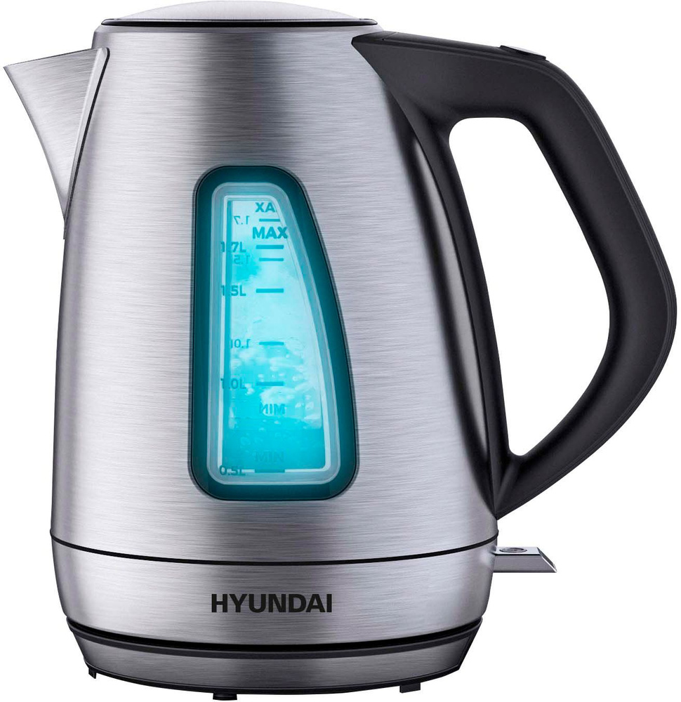 Чайник электрический Hyundai HYK-S3609 1.7л. 2000Вт серебристый/черный (корпус: нержавеющая сталь)  #1