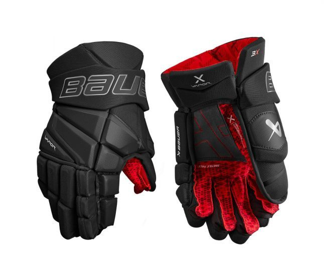 Перчатки хоккейные BAUER Vapor 3X S22 INT р.12 (черный) #1