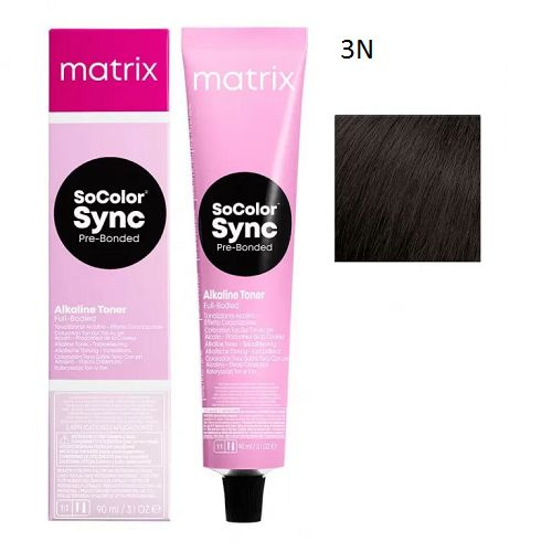 Крем краска MATRIX SoColor Sync Pre-Bonded 3N, 90 мл. #1