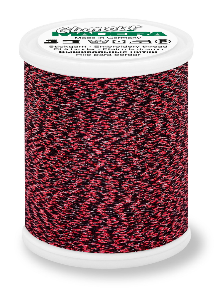 Нитки для шитья и вышивки Madeira, металлизированные Glamour №12, цвет 3115  #1