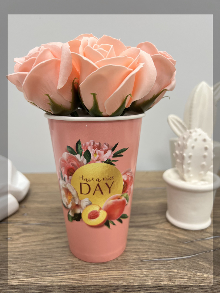 Букет из мыльных роз, цветы из мыла, подарок на 8 марта, на день Святого Валентина, на день рождения #1