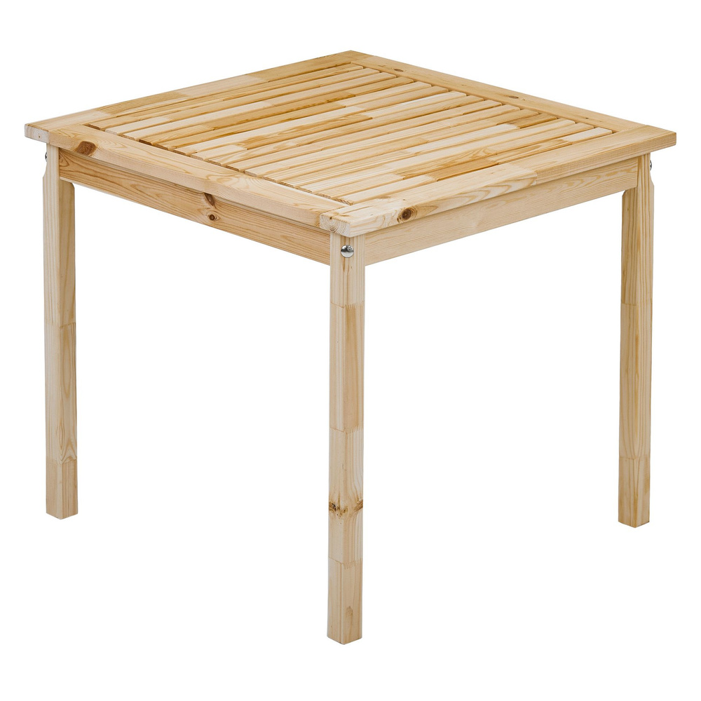 Стол деревянный для сада и дачи, квадратный, 80*80см, ХОЛЬМЕН  #1