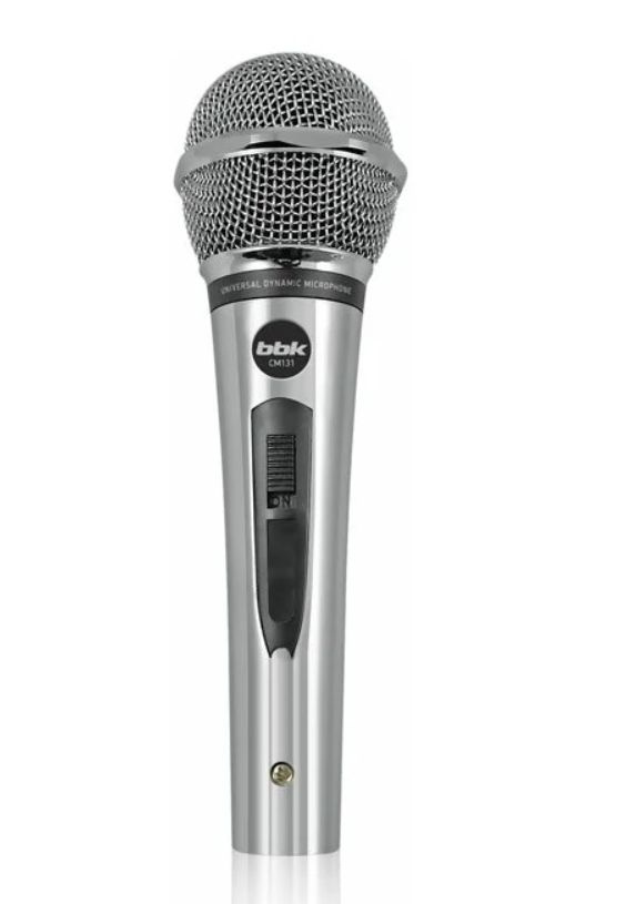 Микрофон проводной BBK CM131 / CM131 (S) длина провода 5 м., цвет серебристый (961301)  #1