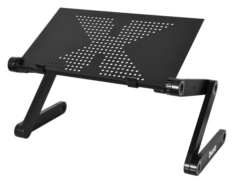 Стол для ноутбука Buro BU-807 столешница металл, цвет черный, размер 42 x 26 см (1437207)  #1