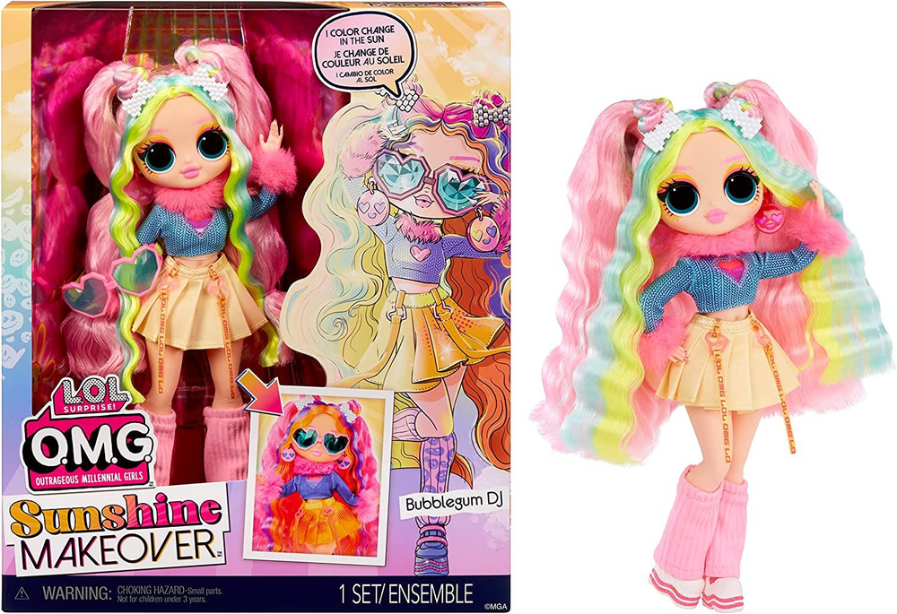 Lol Surprise Модная кукла OMG Sunshine Makeover Bubblegum DJ #1