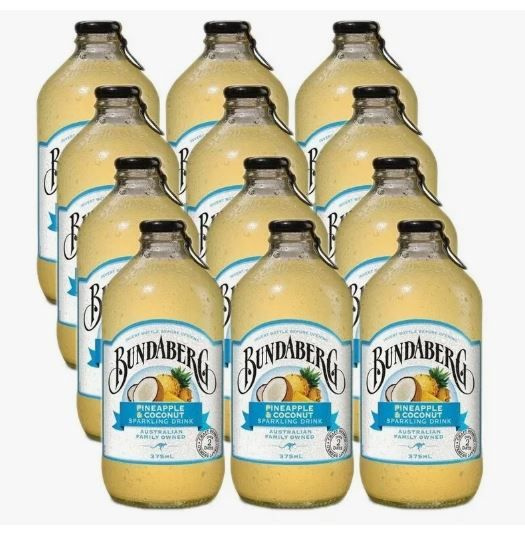 Напиток газированный Bundaberg Pineapple & Coconut Бандаберг Ананас и Кокос, 375 мл * 12 шт, Австралия #1