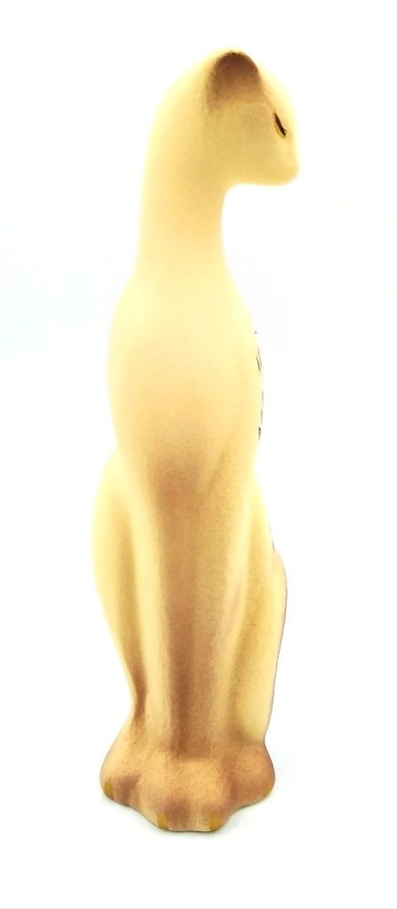 Статуэтка Грация желто-золотая 20x5x6см из керамики для интерьера, декора дома большая. Сувенир подарок #1