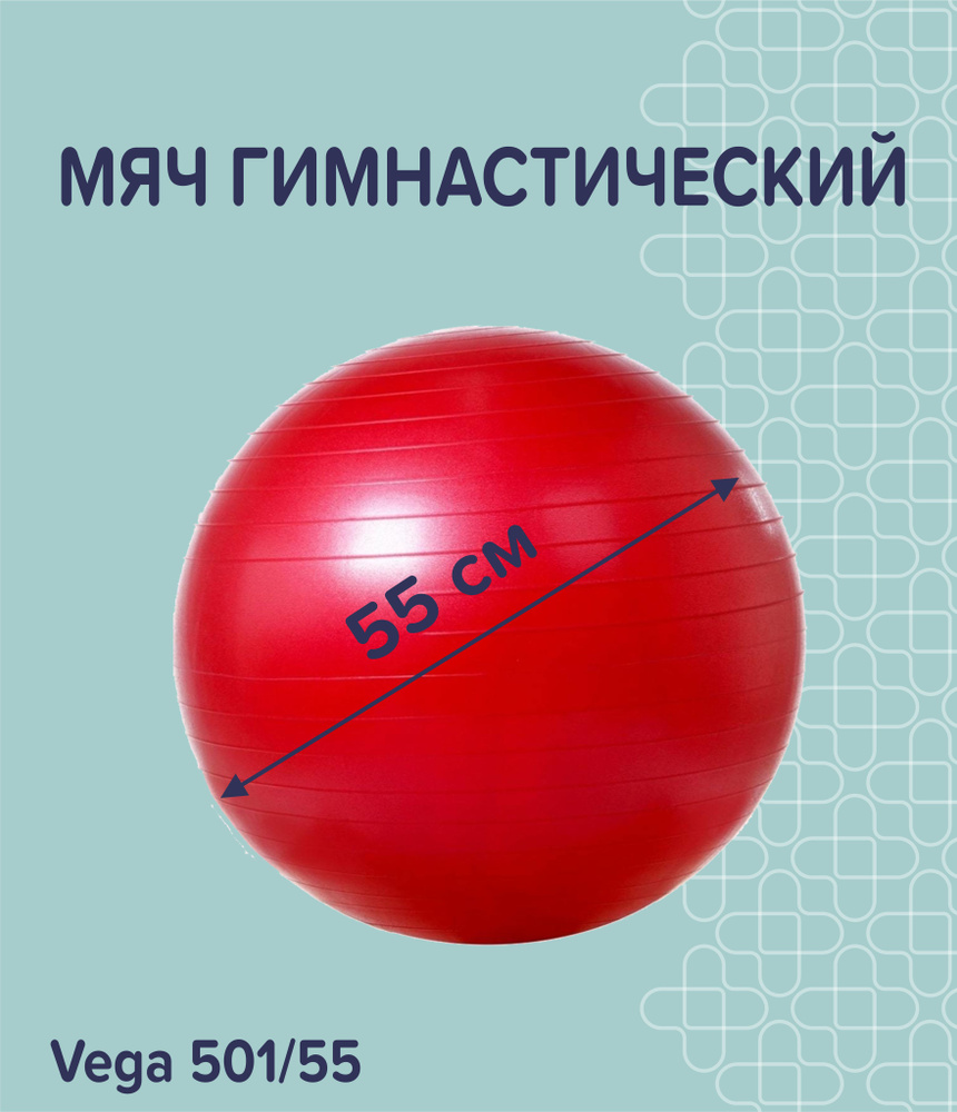 Мяч гимнастический (фитбол) с системой Антивзрыв, насос в комплекте  #1