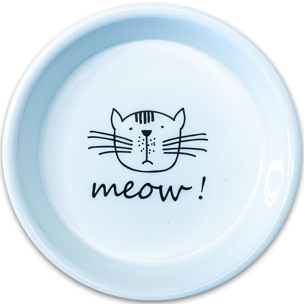 Миска Mr.Kranch керамическая для кошек MEOW! 200 мл белая HD06463-3 #1