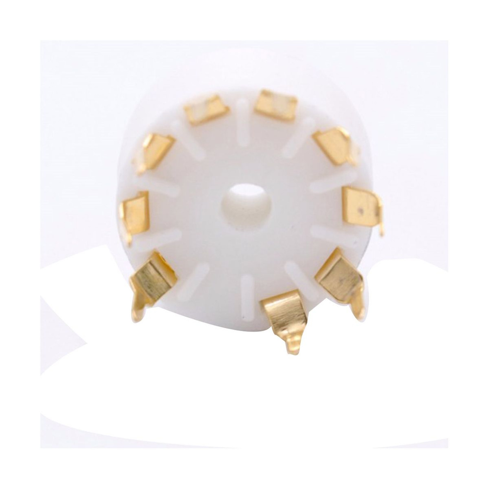 10 ШТ. Керамическая 9-контактная B9A PCB MOUNT Tube Socket для 12AX7 12AT7 12AU7 6DJ8 ECC82 5670 6922 #1