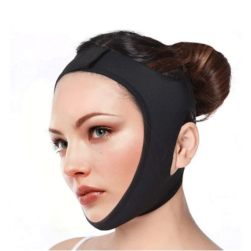 Черная маска бандаж для лица, размер M #1