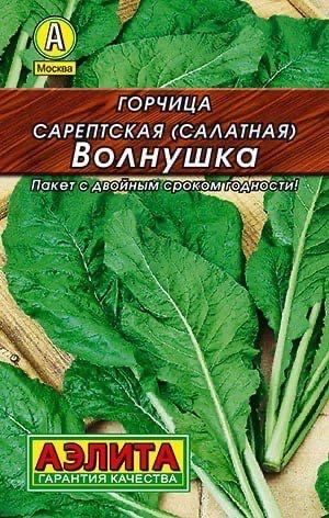 ГОРЧИЦА САЛАТНАЯ Волнушка. Семена. Вес 0,5 гр. Скороспелый салатный сорт. Аэлита  #1