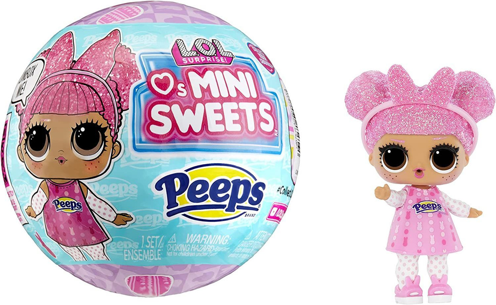 Кукла L.O.L. Surprise! Mini Sweets Peeps Cute Bunny Розовая #1