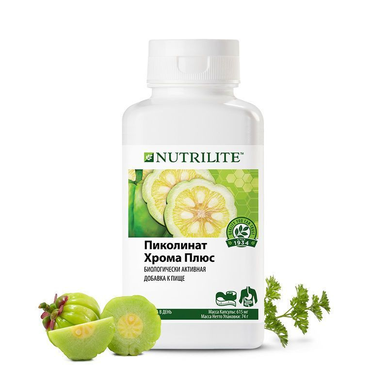 Бад для снижения веса AMWAY NUTRILITE Пиколинат хрома плюс, 120 капс. (капсулы массой 615мг)  #1