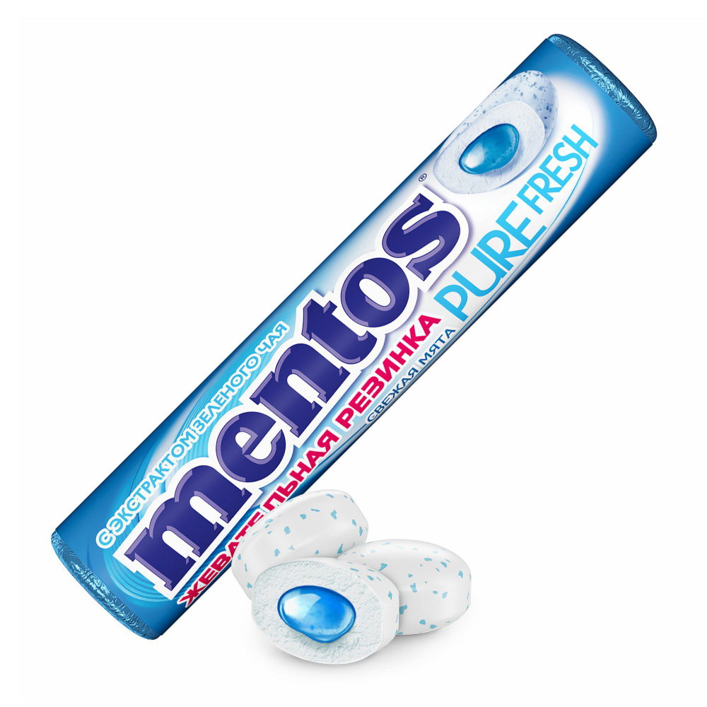 Жевательная резинка Mentos Pure Fresh Свежая мята 15,5 г #1