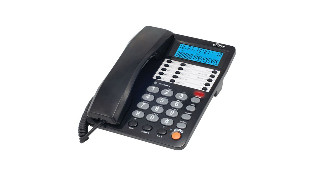 Телефон проводной Ritmix RT-495 черный #1