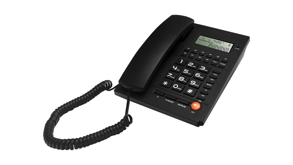 Проводной телефон с дисплеем Ritmix RT-420 black #1