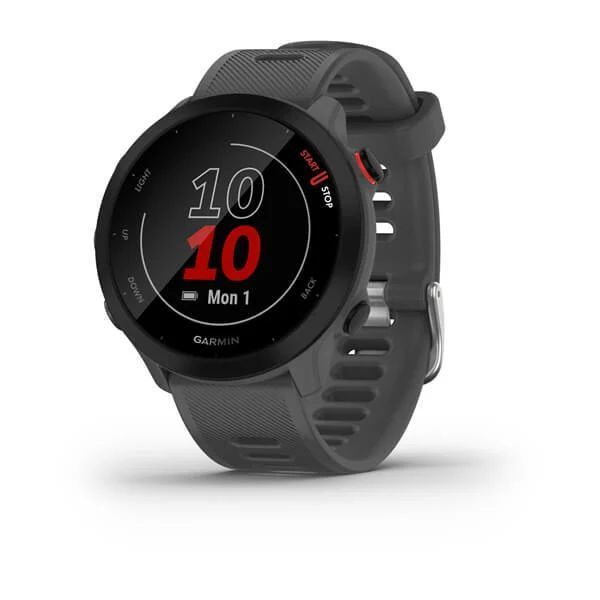 Garmin Умные часы Умные часы Forerunner 55 смарт часы с GPS с черным безелем и спортивным силиконовым #1