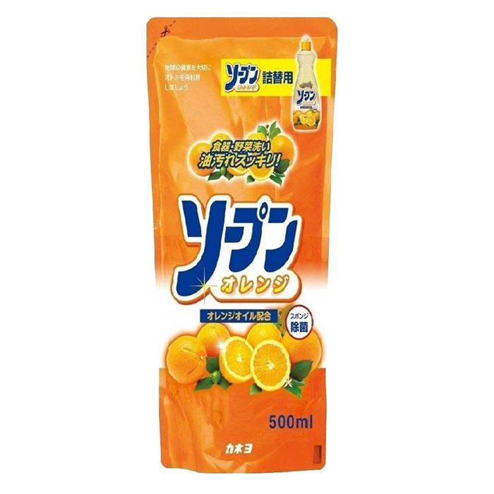 Жидкость для мытья посуды Kaneyo Сладкий апельсин 500 мл сменный блок  #1