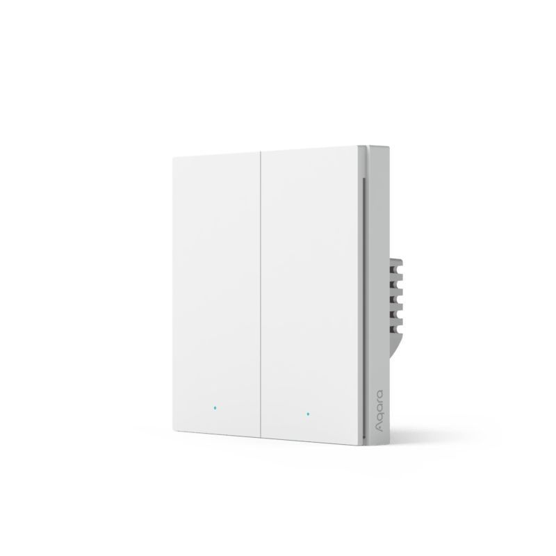 Умный дом, выключатель двухклавишный с нейтралью Aqara Smart Wall Switch H1 EU WS-EUK04  #1