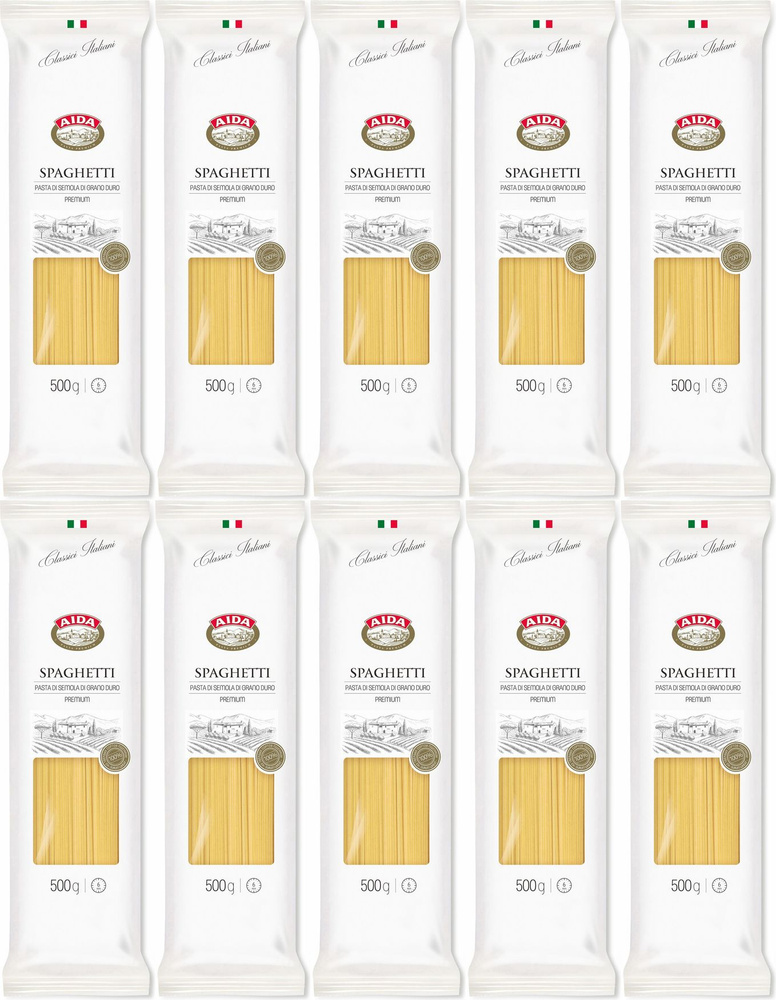 Макаронные изделия Aida Спагетти, комплект: 10 упаковок по 500 г  #1