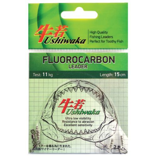 Поводок Ushiwaka Fluorocarbon UF1511, 11 кг/15 см, 2 шт, UF1511 #1