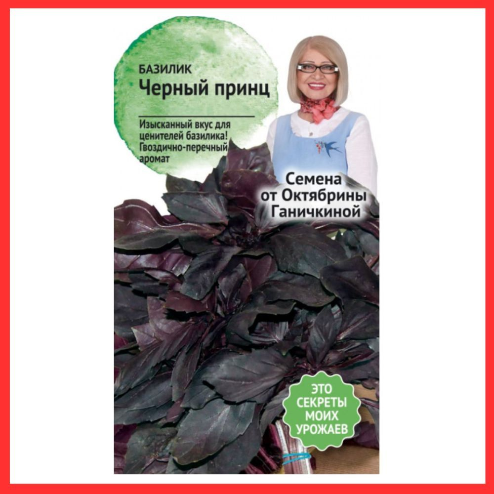 Семена однолетнего растения Базилик "Черный принц" для сада , огорода , дачи , дома , балкона / В грунт #1