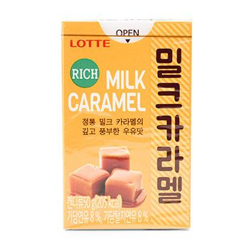 Ириски LOTTE "RICH MILK CARAMEL" 50 г Южная Корея - в заказе 1 шт. #1