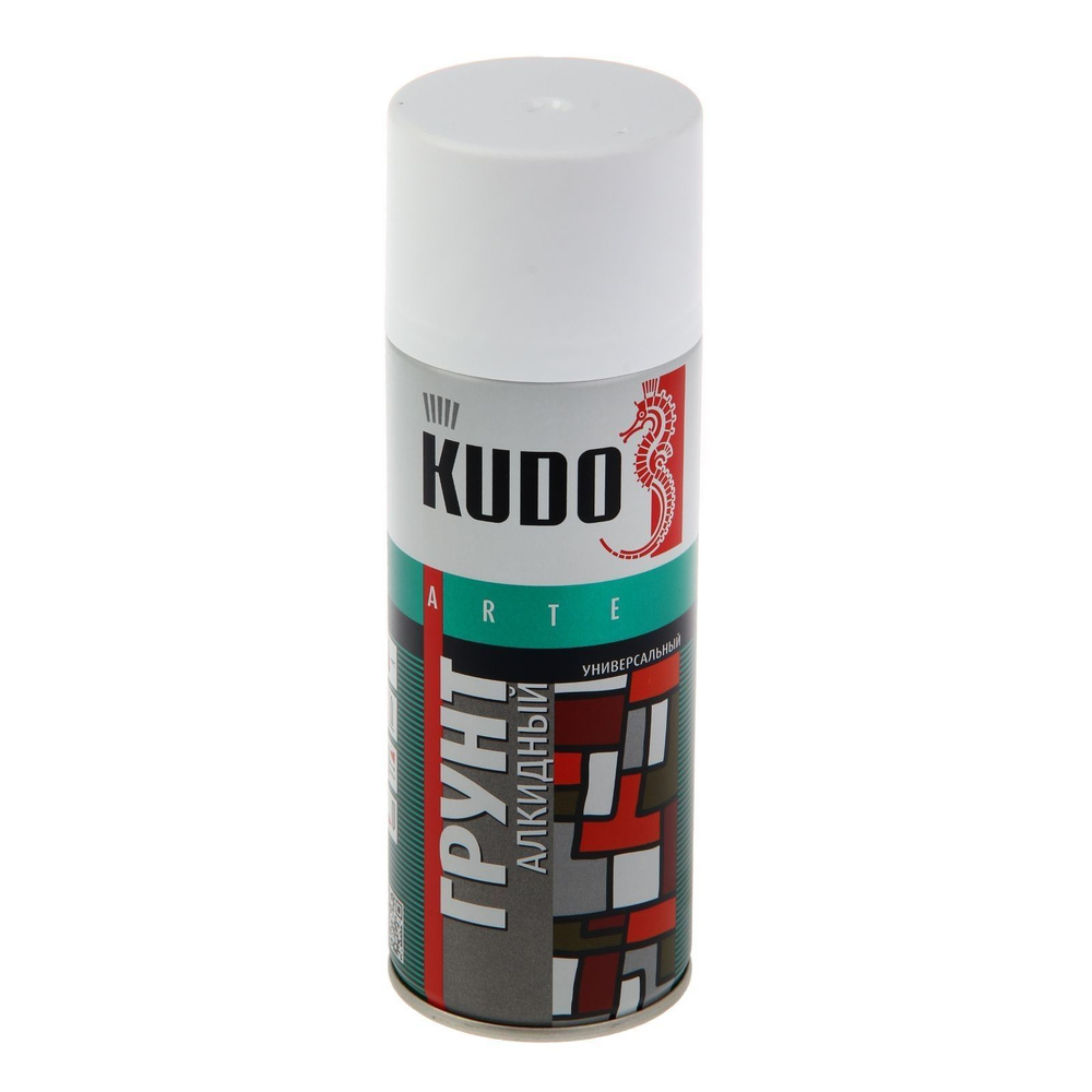 Грунтовка KUDO "Грунт алкидный универсальный", аэрозоль, 520 мл, белый  #1