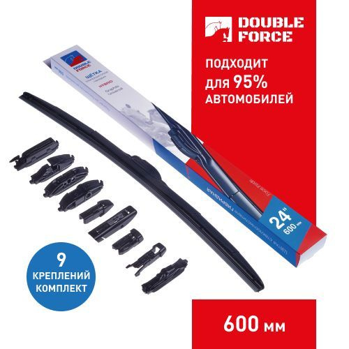 Double Force Щетка стеклоочистителя гибридная, арт. DFHY24, 60 см #1