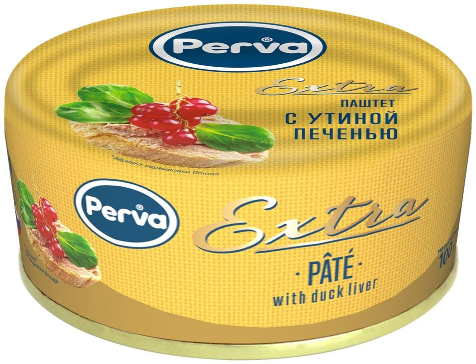 Паштет Perva Extra с утиной печенью 100г х 3шт #1