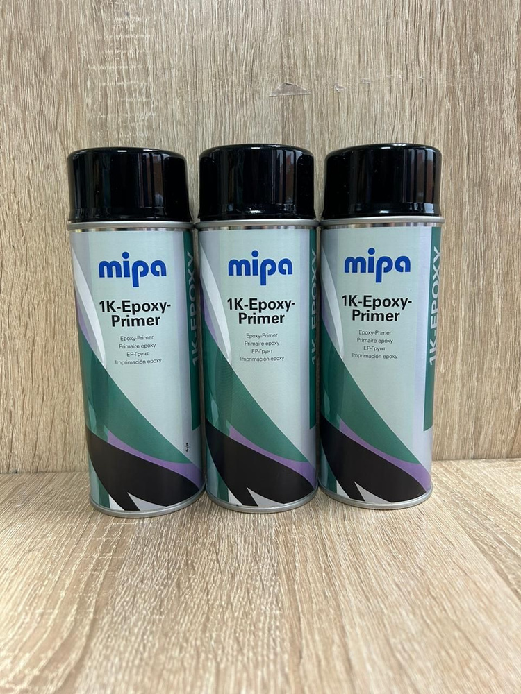 Спрей грунт эпоксидный Mipa 1K-Epoxy-Primer-Spray черный, 400мл #1