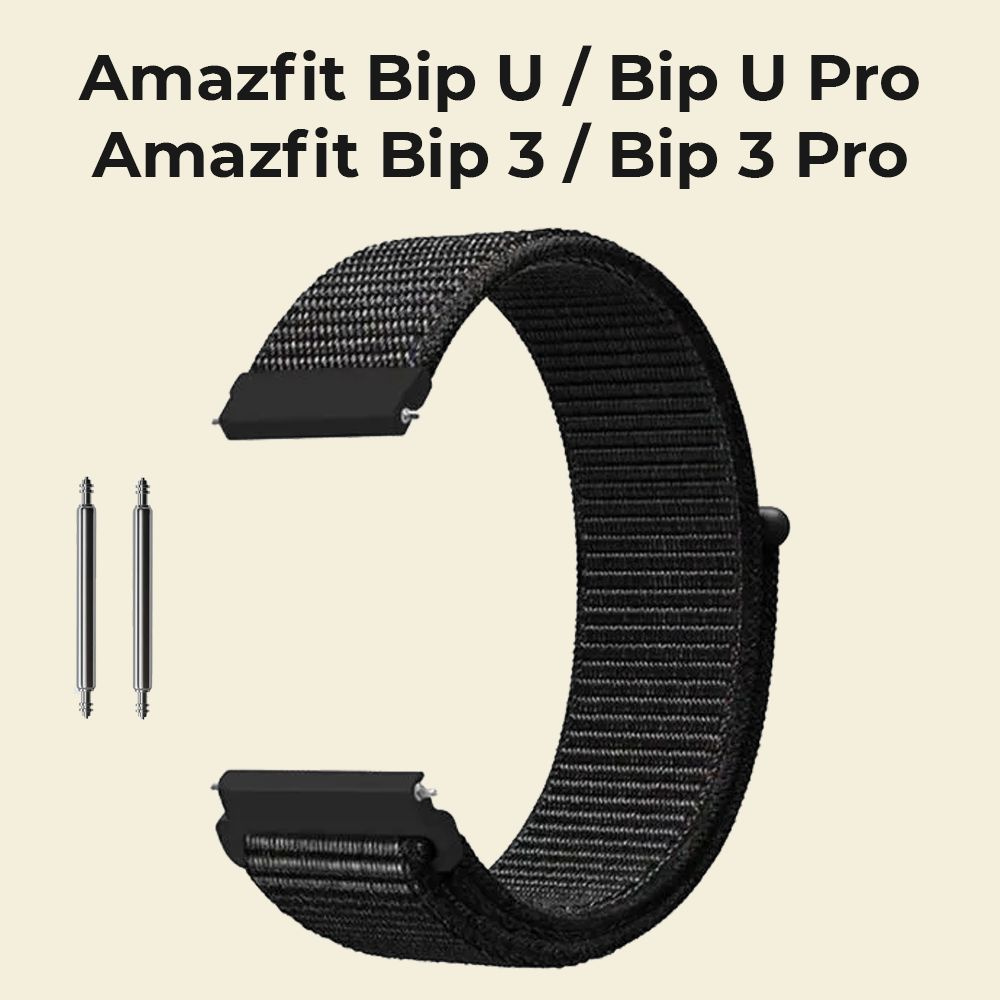 Нейлоновый тканевый ремешок для умных смарт часов Xiaomi Amazfit Bip U / Bip U Pro / Bip 3 / Bip 3 Pro #1