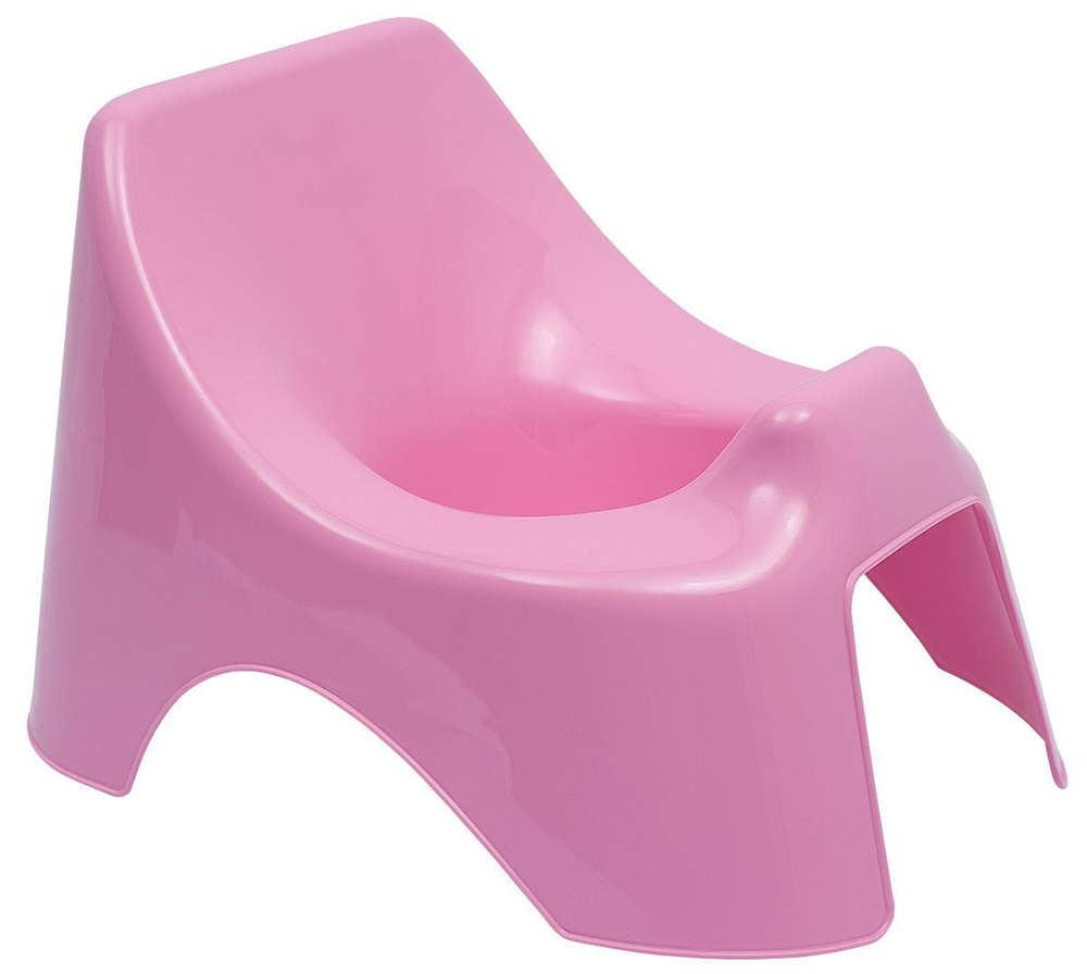 Горшок детский стульчик для девочки и мальчика, горшок для ребенка пластиковый ElfPlast Малышок, розовый #1