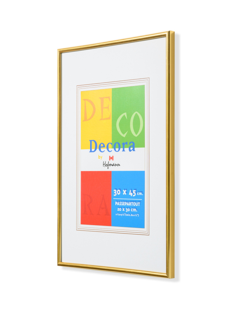 Фоторамка Hofmann "Decora" 30x45 с паспарту 20x30, цвет золото для диплома, сертификата, грамоты, 45-А4. #1