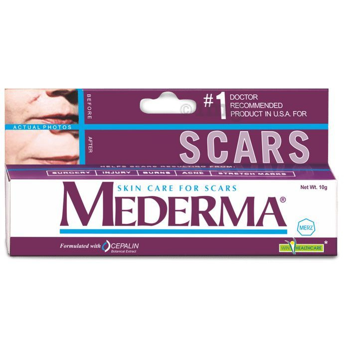 Mederma, крем для восстановления рубцов, постакне, растяжек, шрамов, полос, уход за кожей тела и лица #1